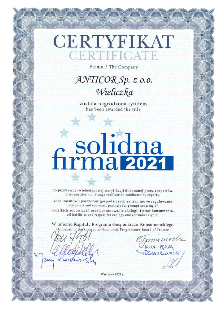 Solidna Firma 2021 – The Reliable Company